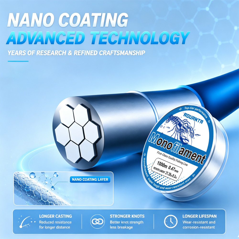 ROUANTA 500M 1000M Nylon Fishi - Copolymer Line 评论和价格