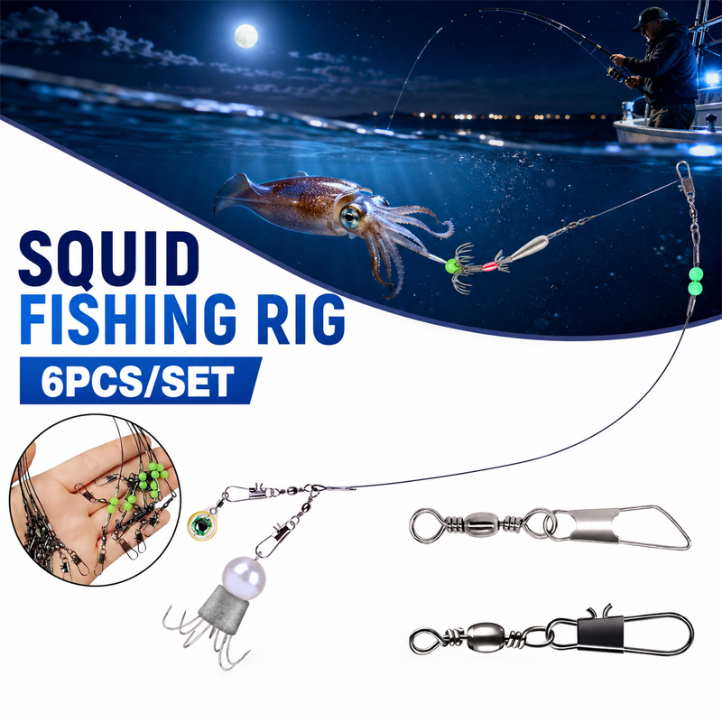 6pcs Squid Fishing Rig Octopus - Leader Line 评论和价格